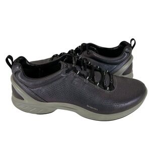 Ecco Biom Womens Iridescent Purple Leather Walking Shoes Gray Sole Size 10